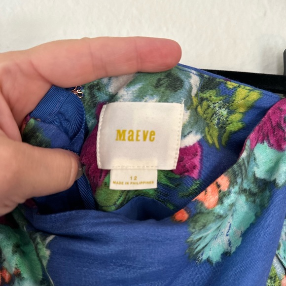 Maeve Anthropologie Blue Floral Skirt - Picture 2 of 3